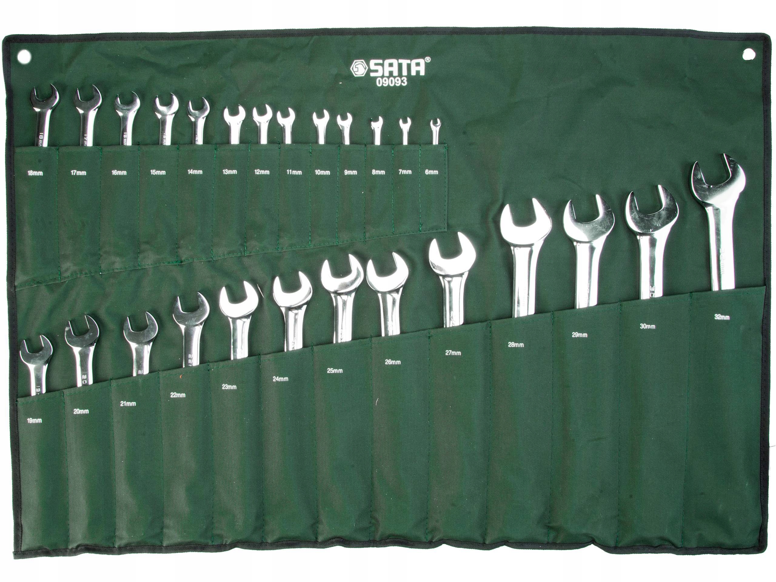 Sata Klucze płasko-oczkowe zestaw 26szt 09093
