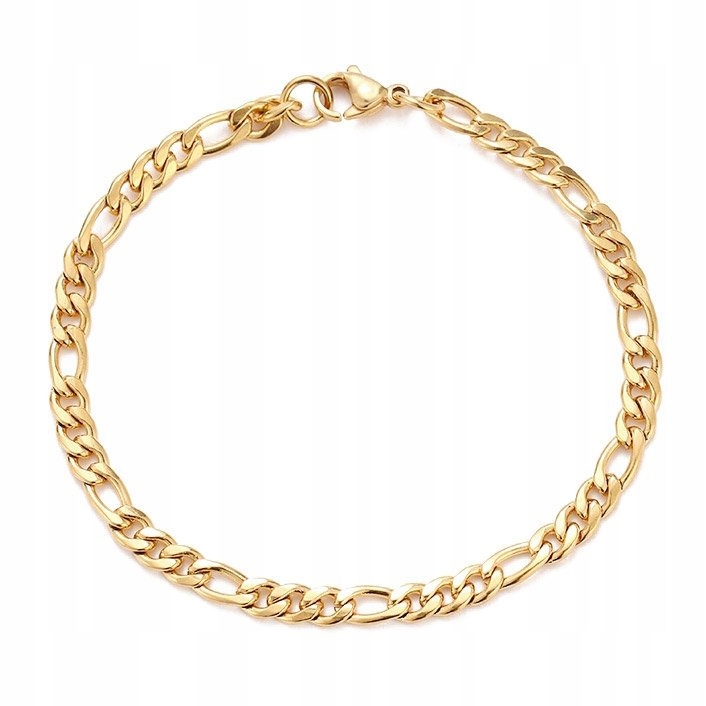 

Bransoletka Stal Szlachetna Pozłacana łańcuch