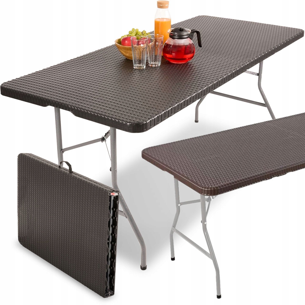 Stół Cateringowy Ogrodowy Składany Bankietowy Na Taras Balkon 70x180 cm