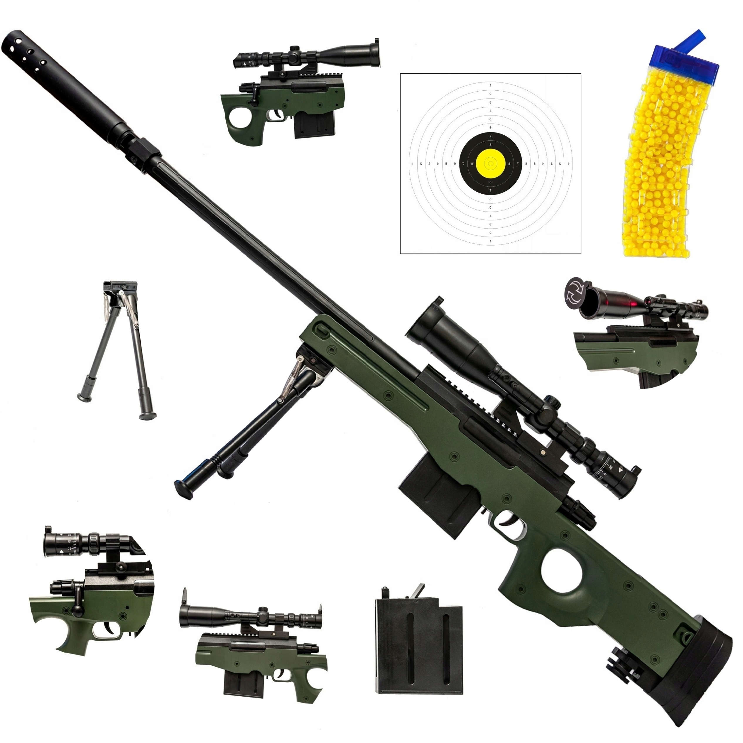 Karabin Snajperski Pistolet Na Kulki 108CM Luneta +gratisy Kulki Plastikowe