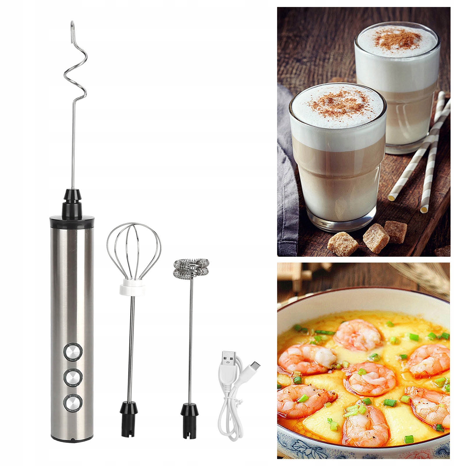 SPIENIACZ UBIJACZ DO MLEKA KAWY MINI MIKSER USB Model 3113210148211