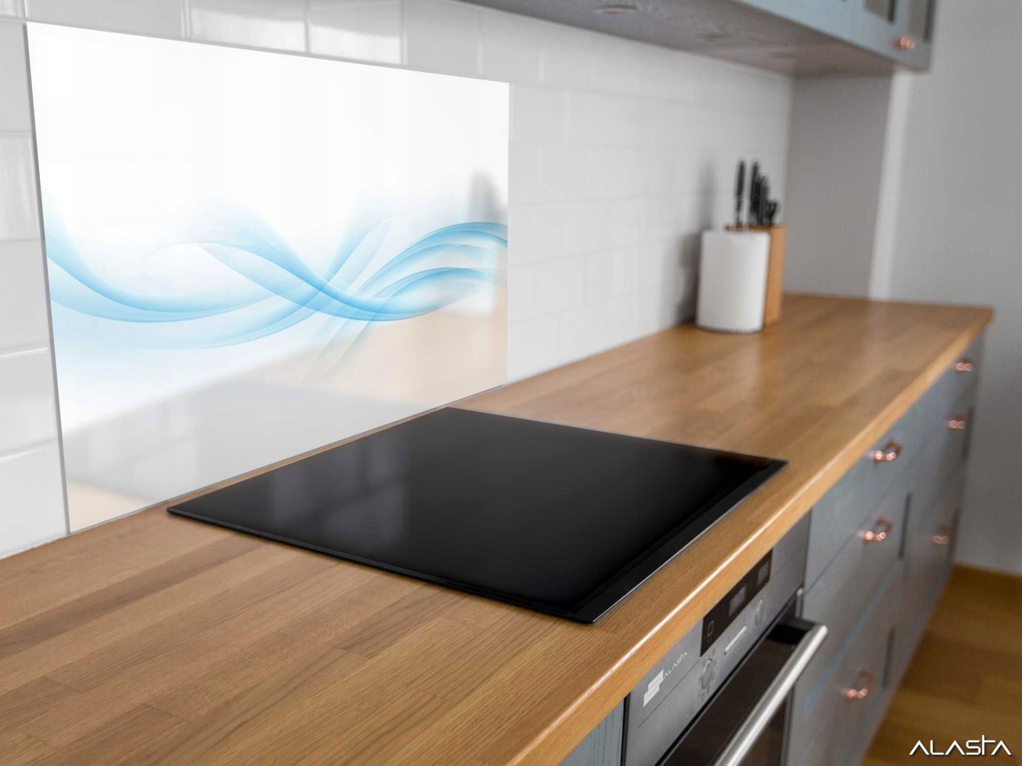 Panel szklany hartowany 80x60 Błękitna fala + KLEJ Stan opakowania oryginalne