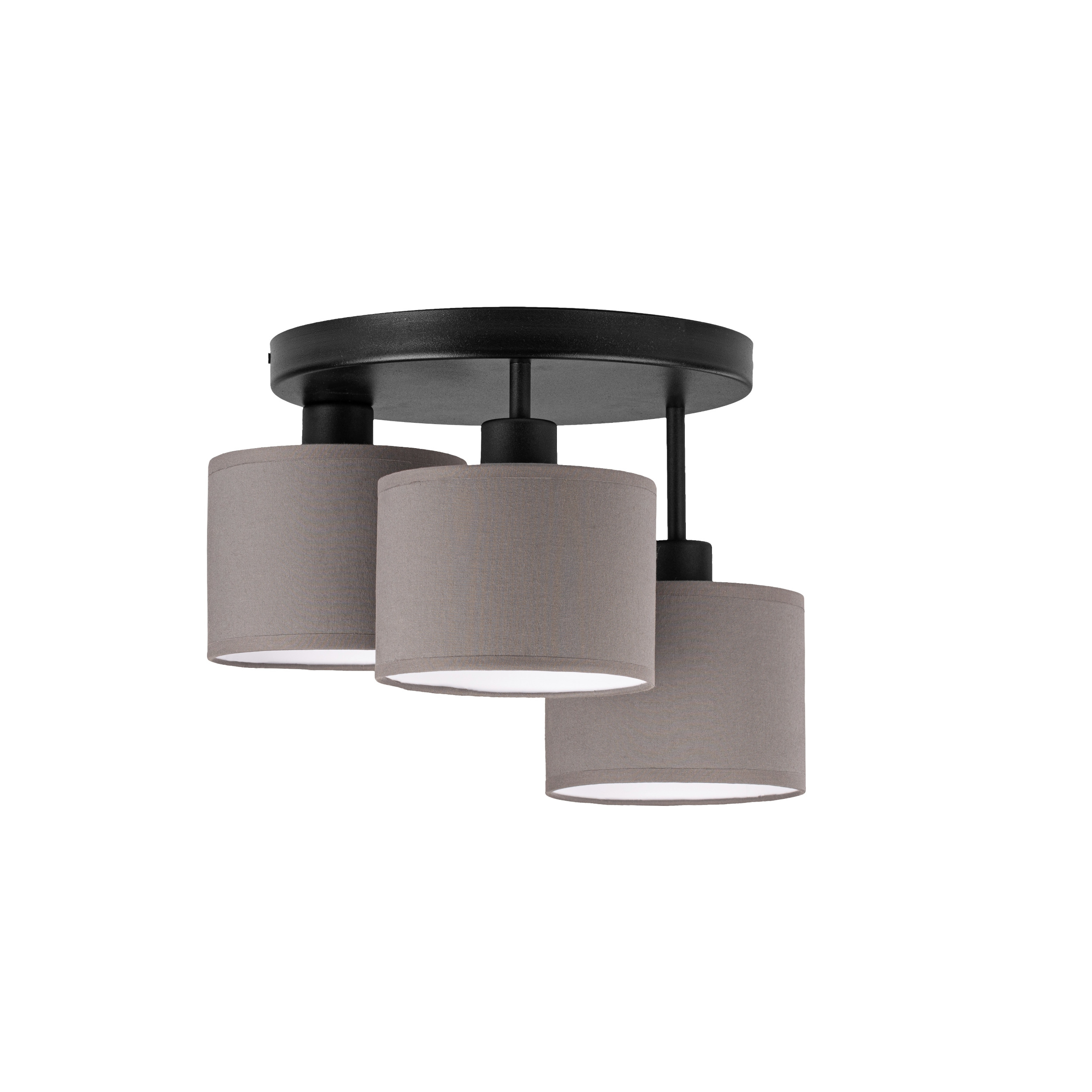

Lampa Sufitowa Plafon Okrągły Abażur Tkanina Led