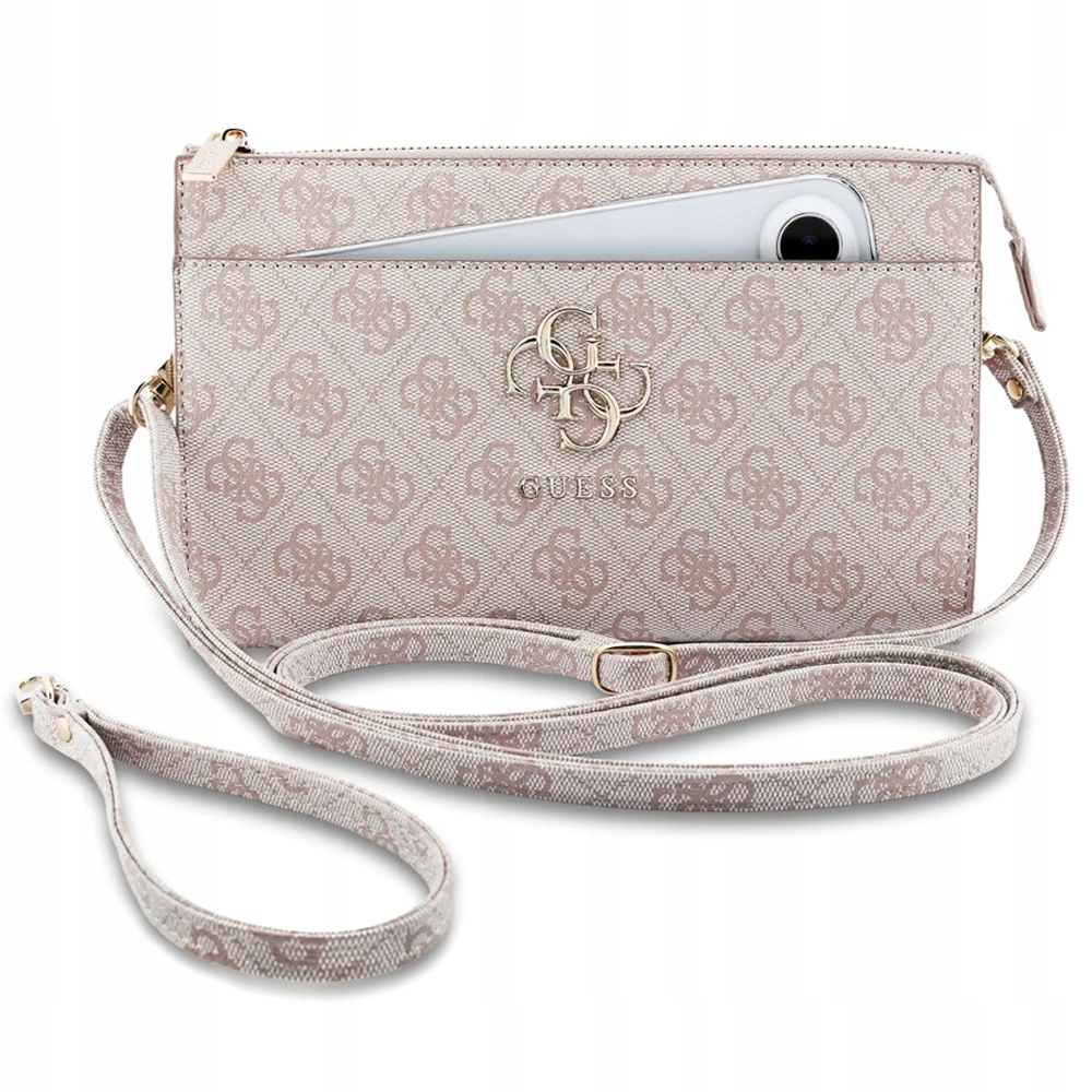 Originální kabelka Guess stylová kabelka přes rameno psaníčko na zip 2 pásky