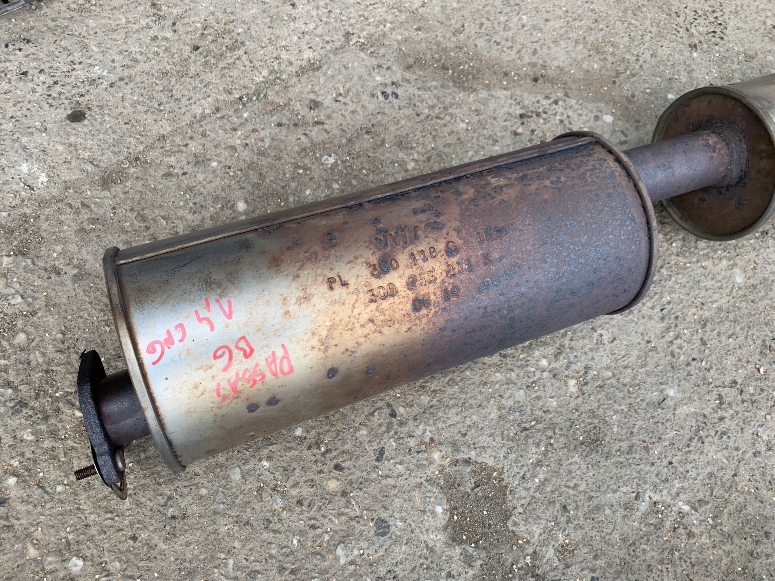 VW PASSAT B6 1,4 TSI muffler, exhaust 3C0253211K CNG