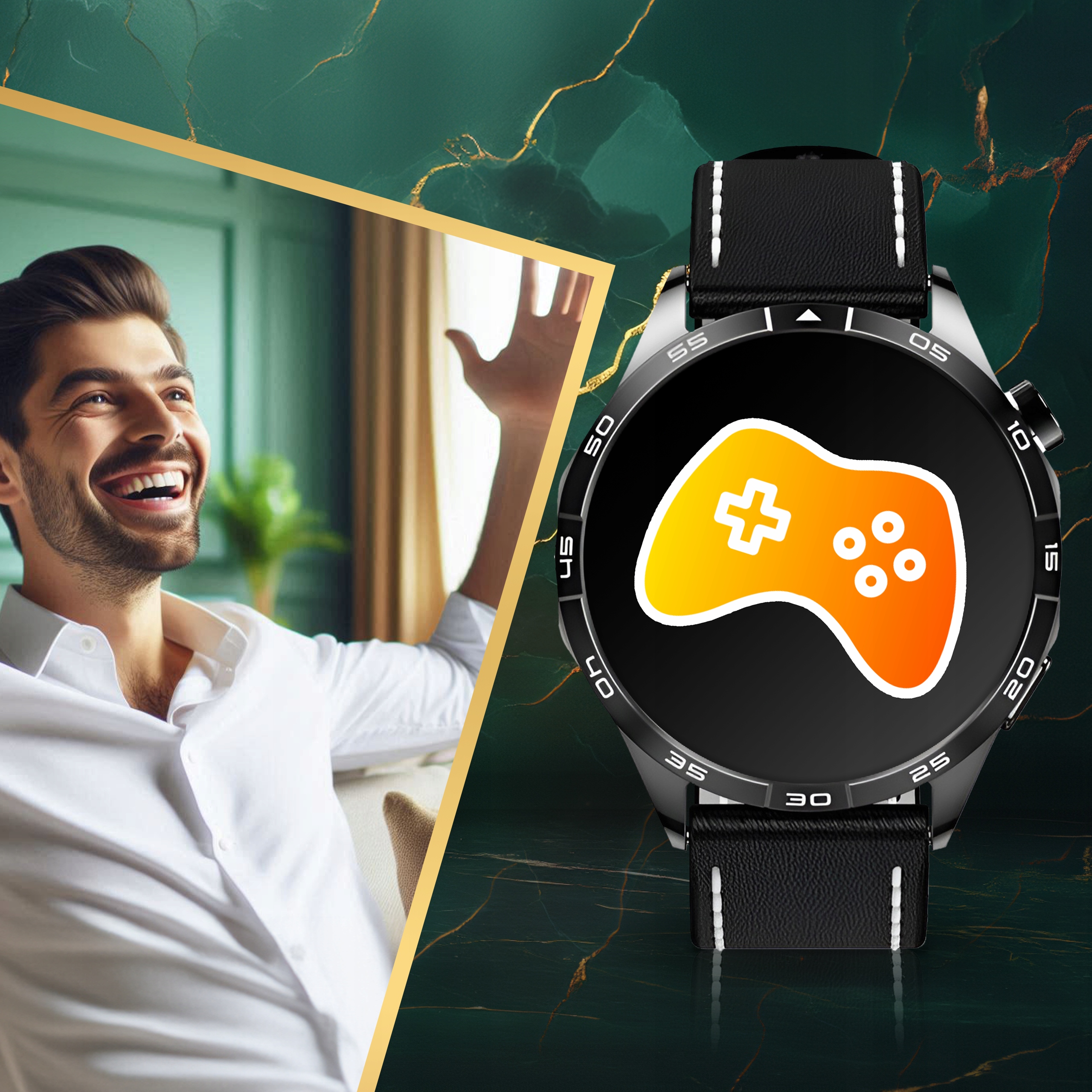 SMARTWATCH MĘSKI ZEGAREK POLSKIE MENU AMOLED 3 PASKI ROZMOWY SMART WATCH Wodoszczelność tak