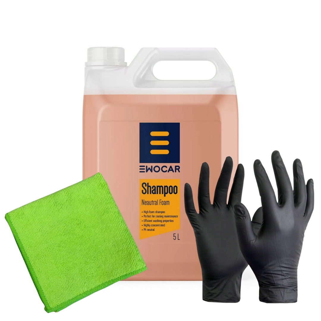 Neutral Foam Shampoo 5L Ewocar mikrofibra i rękawiczki