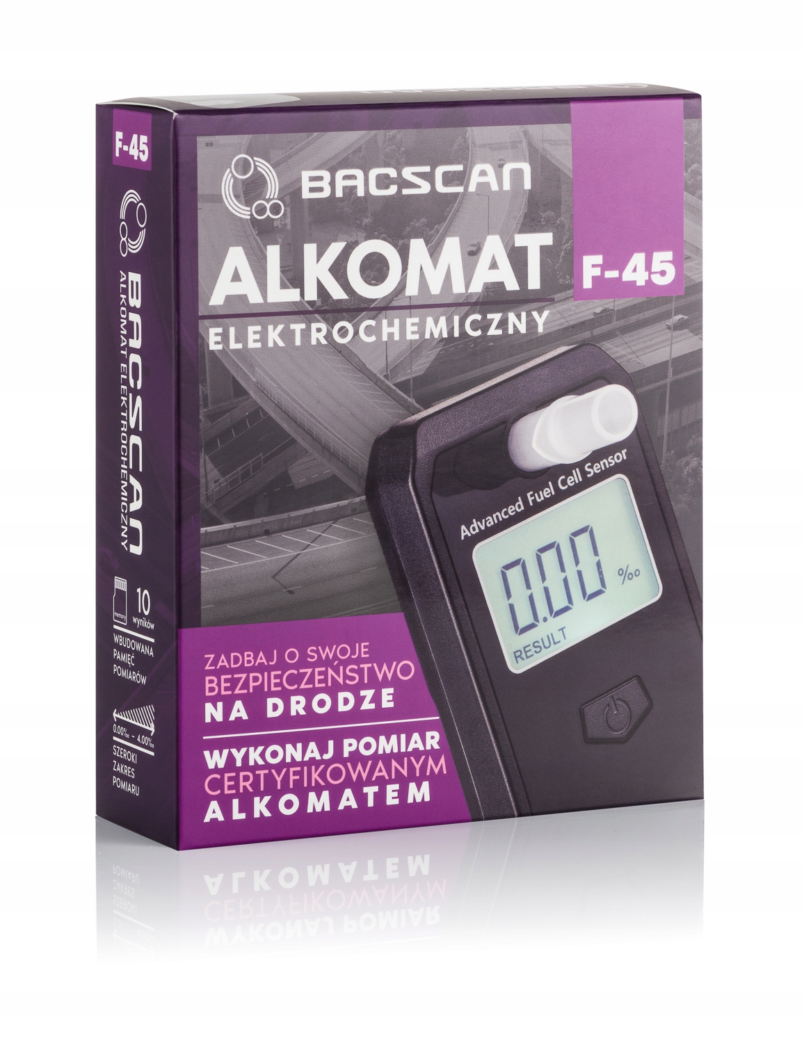 Alkomat BACscan F 45 sensor elektrochemiczny Type Electrochemical