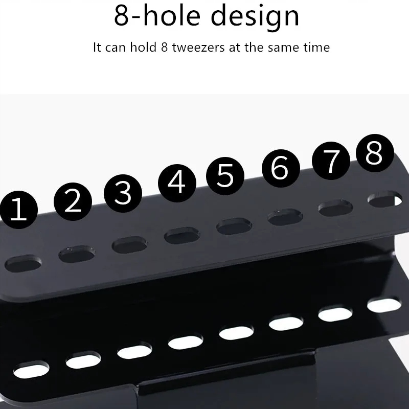 Pęsety akrylowe do rzęs stojak do przechowywania 8