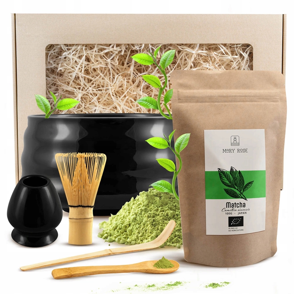 Dárková sada Příslušenství na napařování Matchy Japonská Matcha Bio 100g