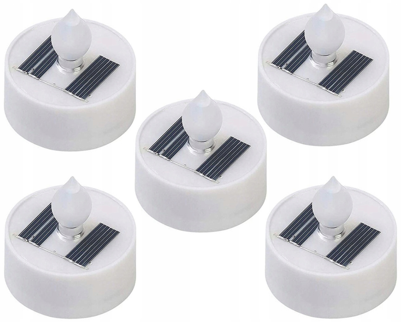 

5x Lampa Solarna Led Świeca Tealight Płomień Mała