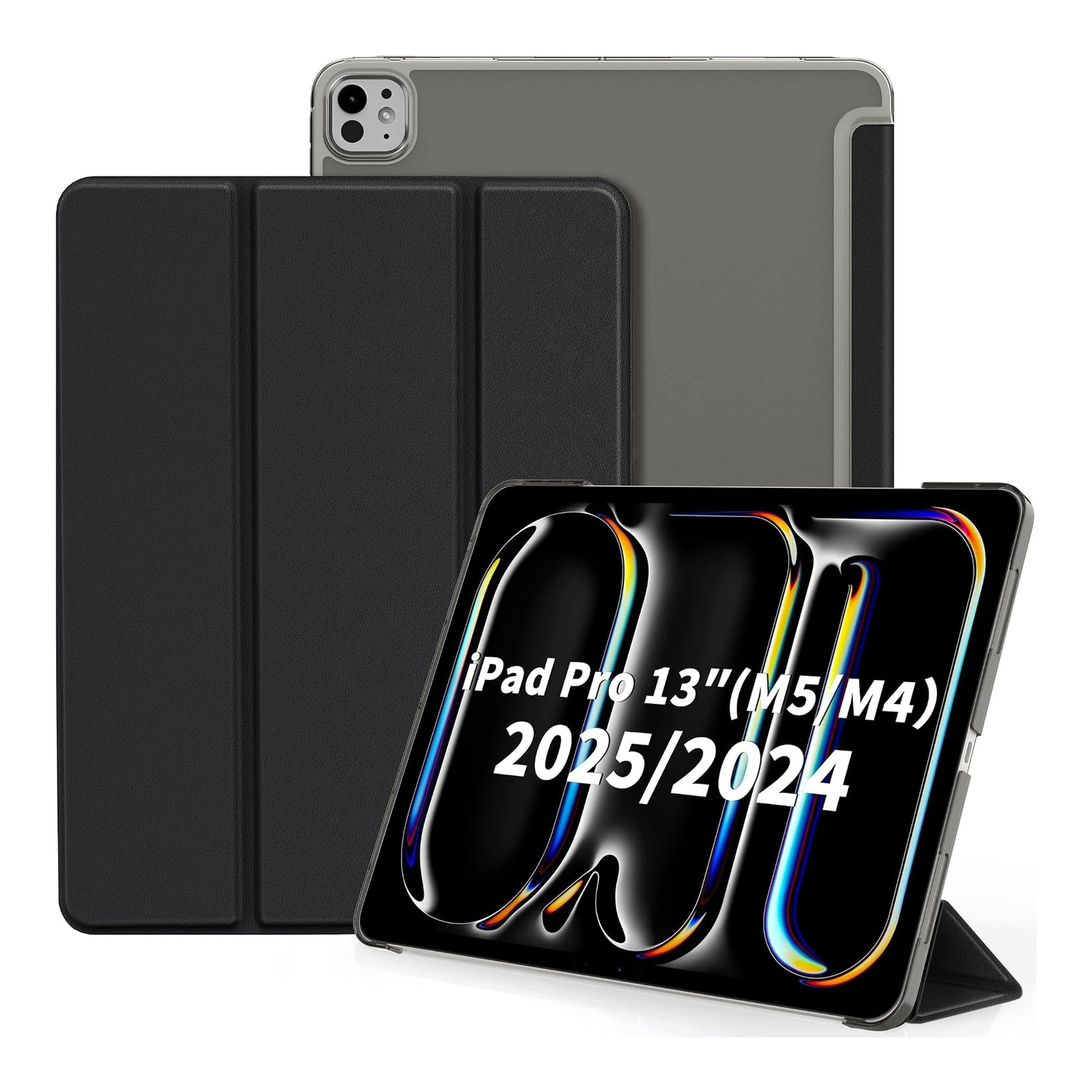 Pouzdro na tablet Pouzdro pro IPad Pro 13 M4 s klopou Matný stojan Černé
