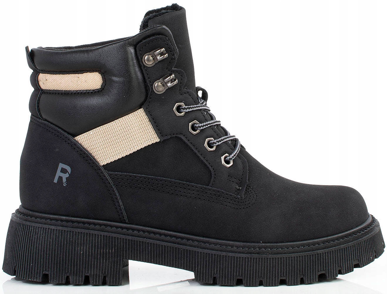 7014 CZARNE OCIEPLANE DAMSKIE BOTKI TRAPERY 39