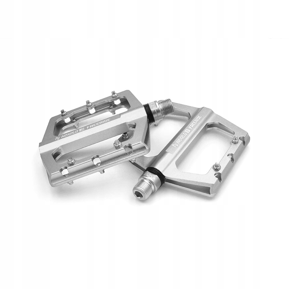 Pedały rowerowe platformowe do roweru aluminiowe 9/16 cala srebrne Nowe
