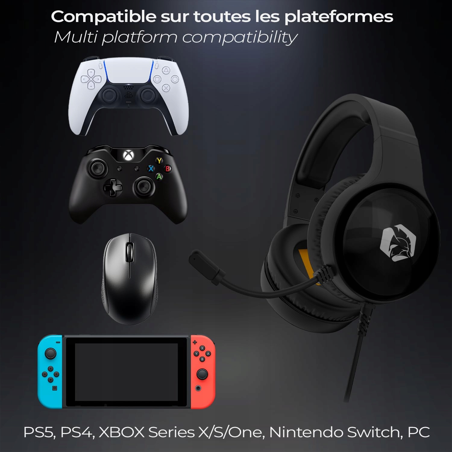 EMPIRE GAMING Słuchawki Gamingowe RGB PS5 PS4 Xbox PC Mac Smartfony — miniatura 4