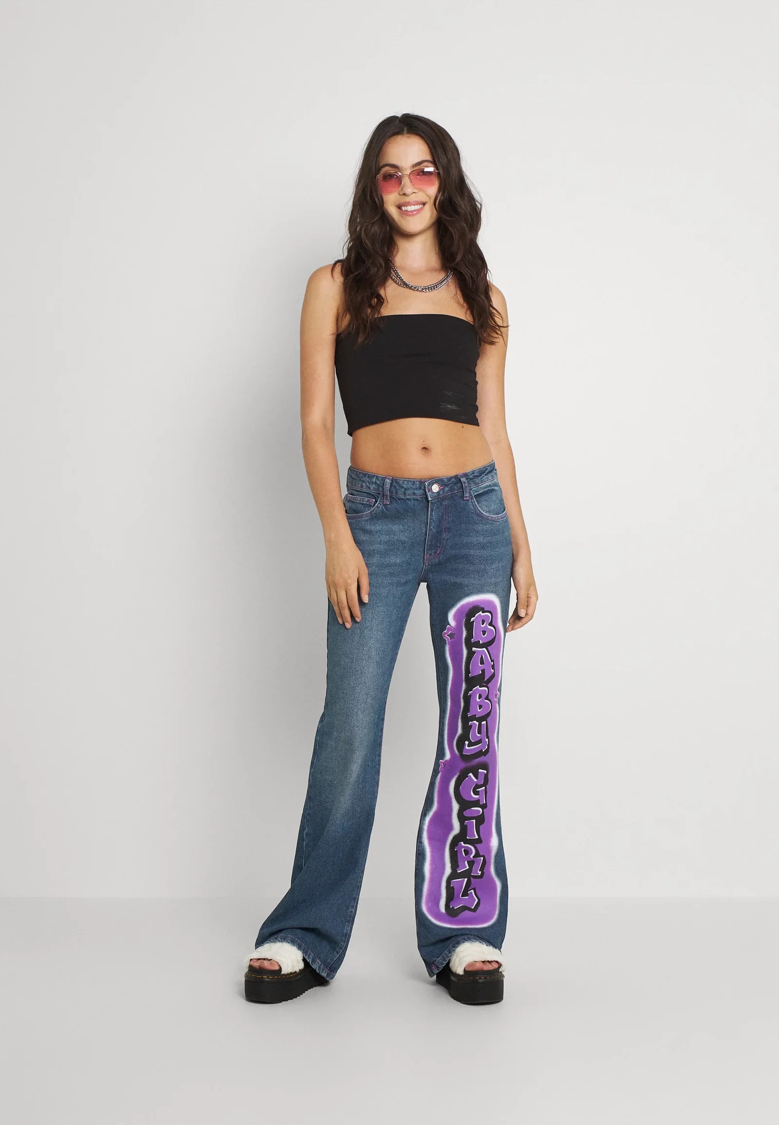 Jaded London LOW RISE BABY GIRL GRAFFITI PRINT - J