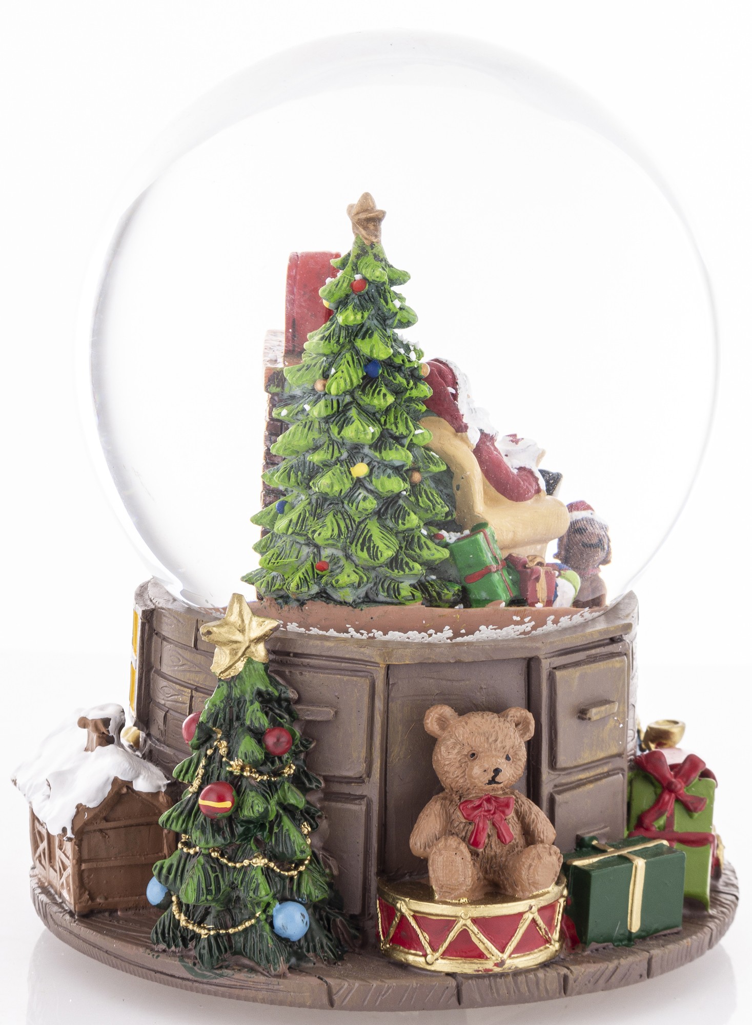 KULA ŚNIEŻNA SZKLANA ŚWIĘTA POZYTYWKA MIKOŁAJ Efekty dźwiękowe