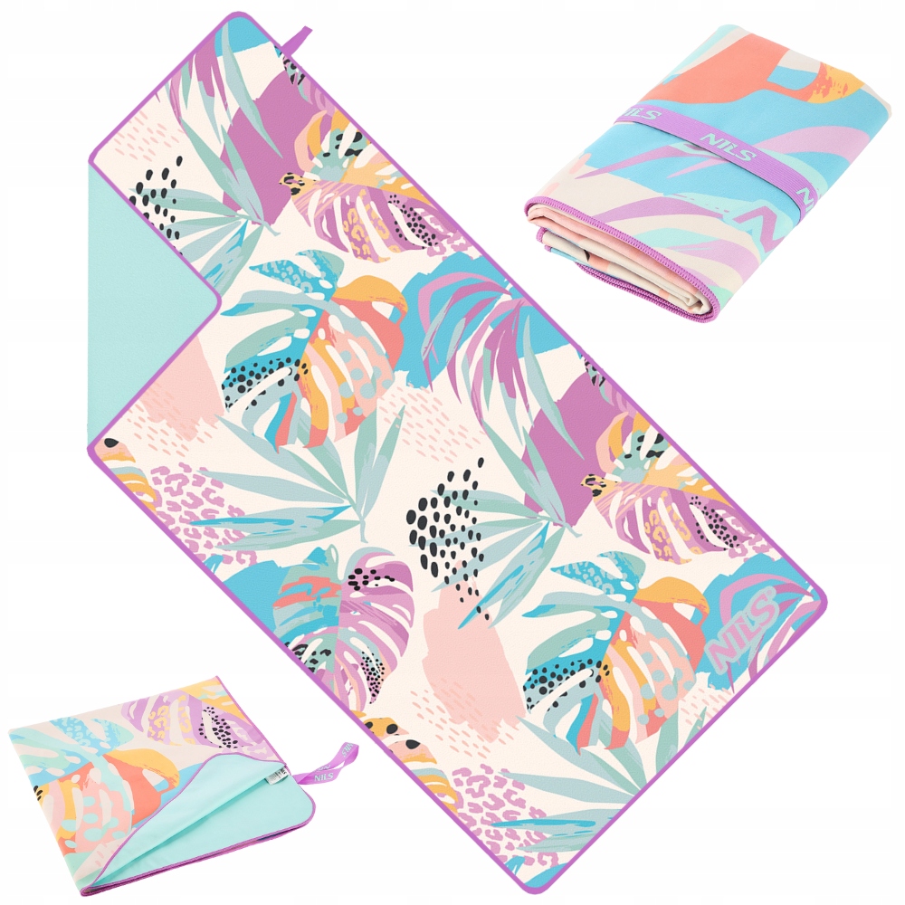 Lehký rychleschnoucí ručník z mikrovlákna na pláž 160 x 80 cm přívěsek