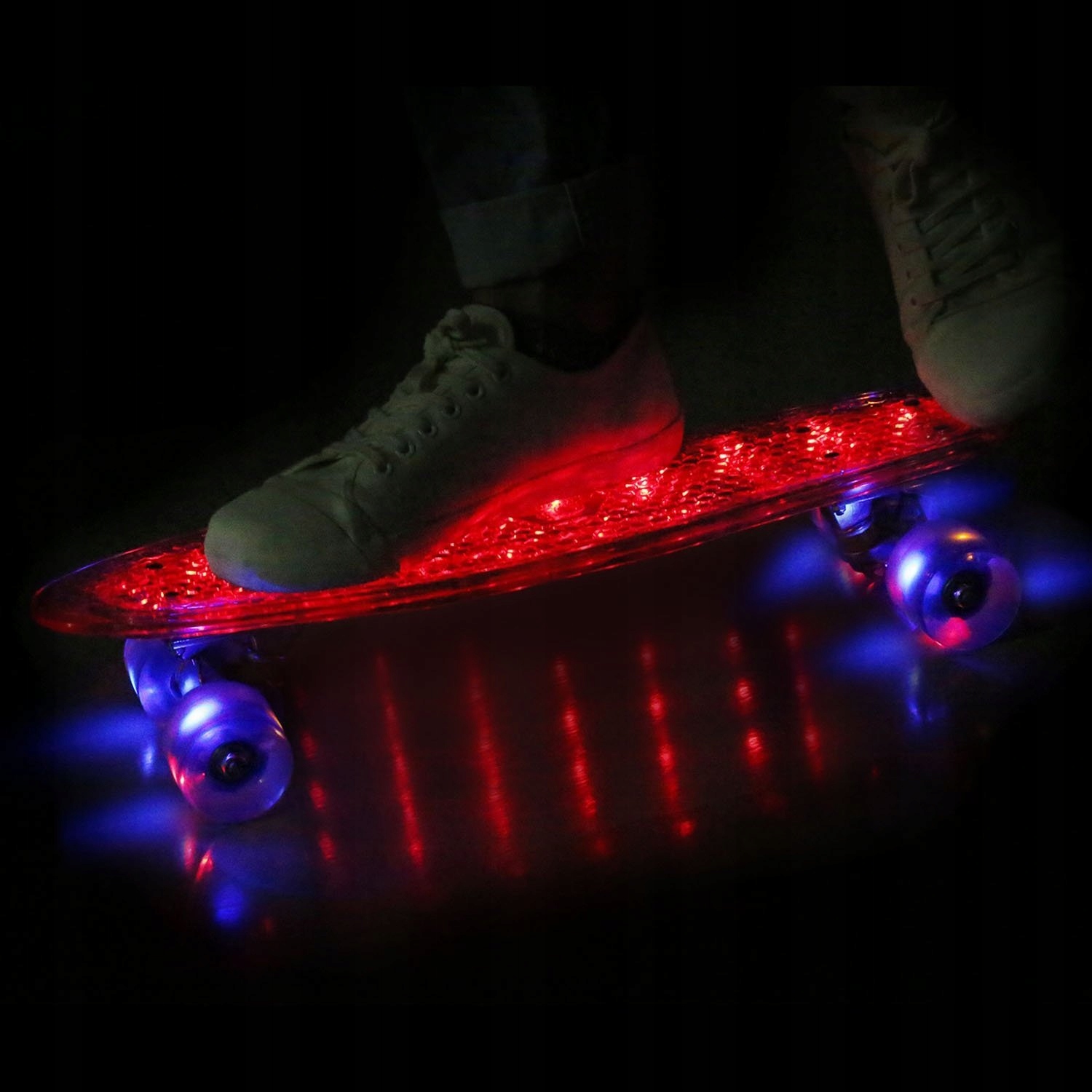 DESKOROLKA USB FISZKA CAŁA ŚWIECĄCA KOŁA LED DESKA Kolor zielony