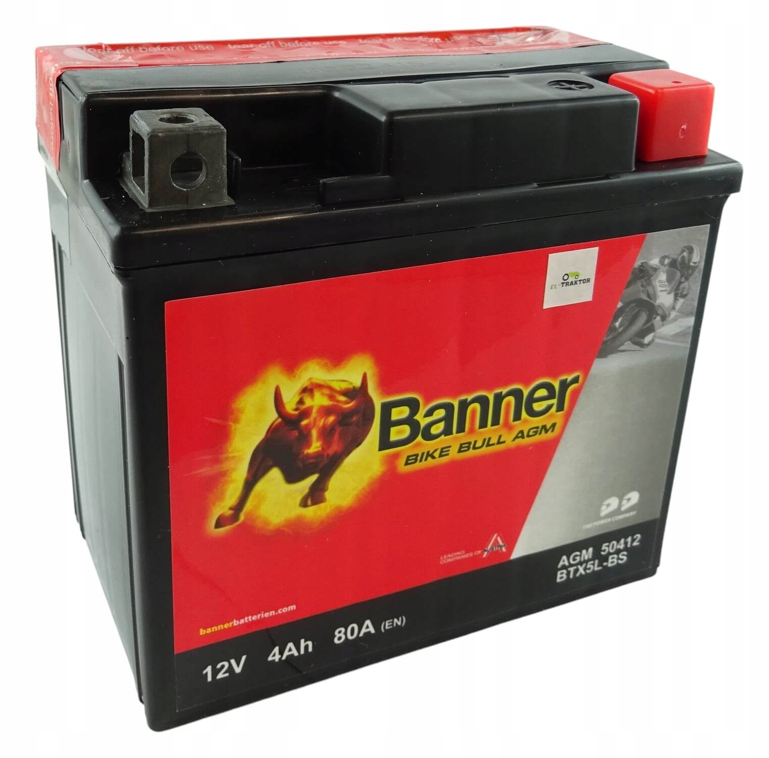 Akumulator Banner Bike Bull 4Ah 80A Agm 504 12 BTX5L-BS YTX5L-BS