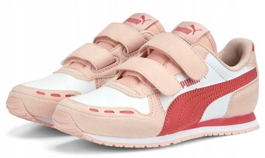 Buty sportowe na rzepy Puma 383730 09 różowe 35