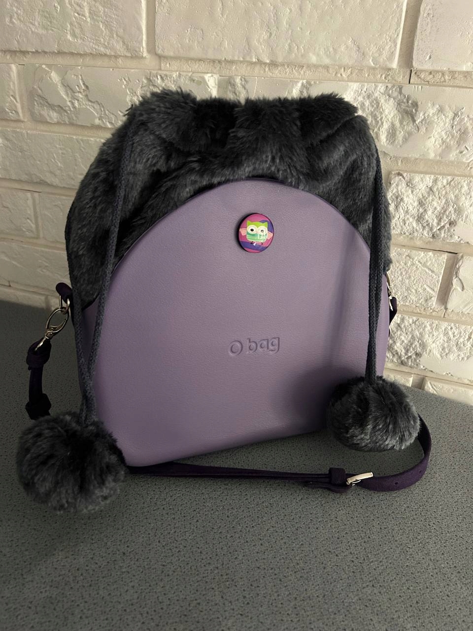 Pasek regulowany + zaczepy fiolet aksamit do obag o-bag moonlight bagobag Model moonlight moon pocket glam