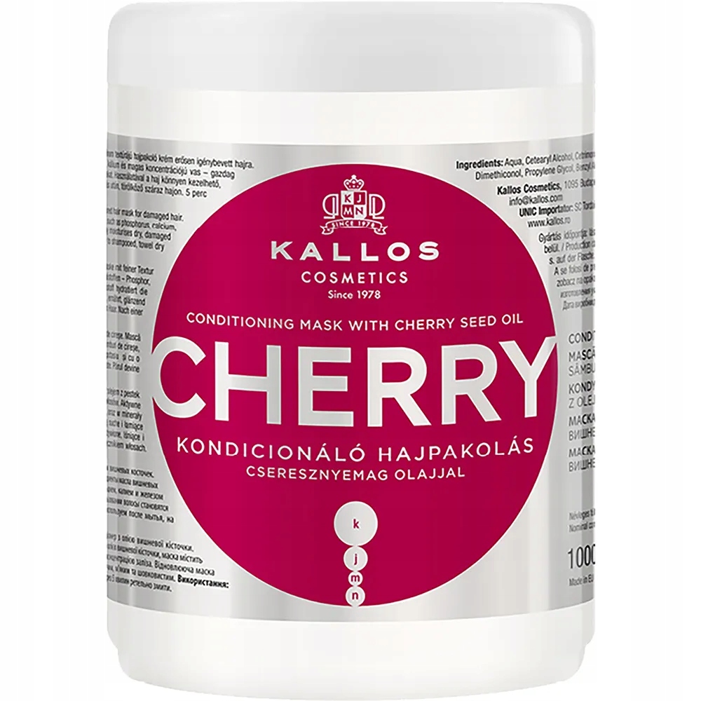 KALLOS odżywcza maska do włosów CHERRY 1000 ml