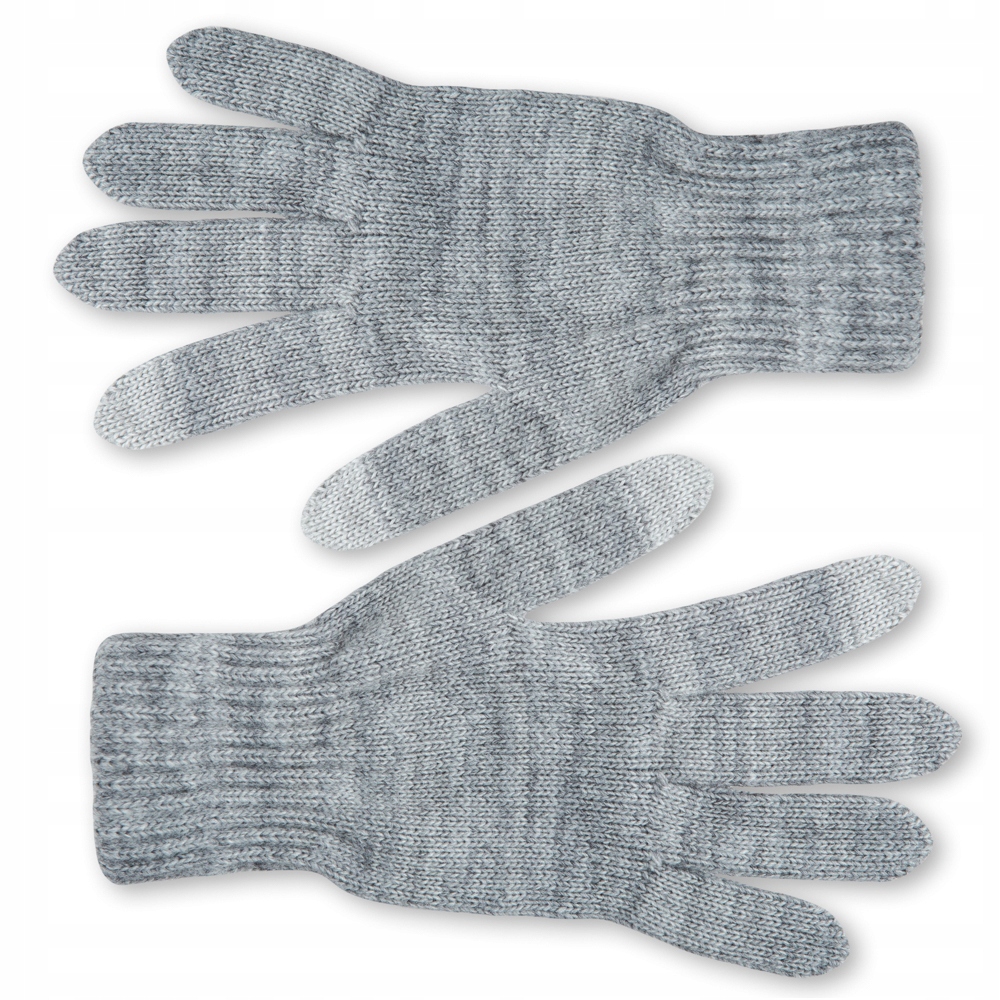 NANDY Rękawiczki Damskie Dotykowe i Mitenki Warkocz Dwuwarstwowe Zimowe 2w1 Rozmiar uniwersalny