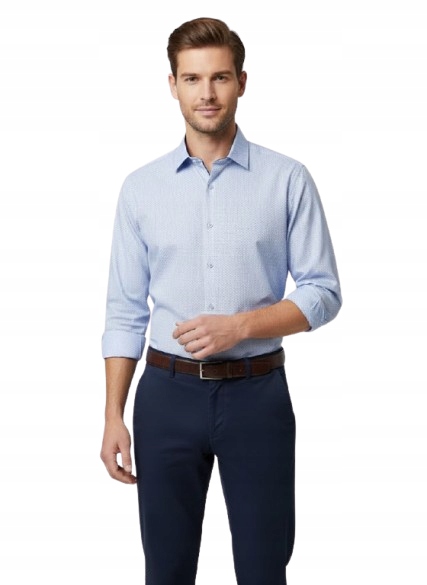 Indicode Elegantní Pánská Slim Košile Modrá S Kostkovaným Vzorem XXL