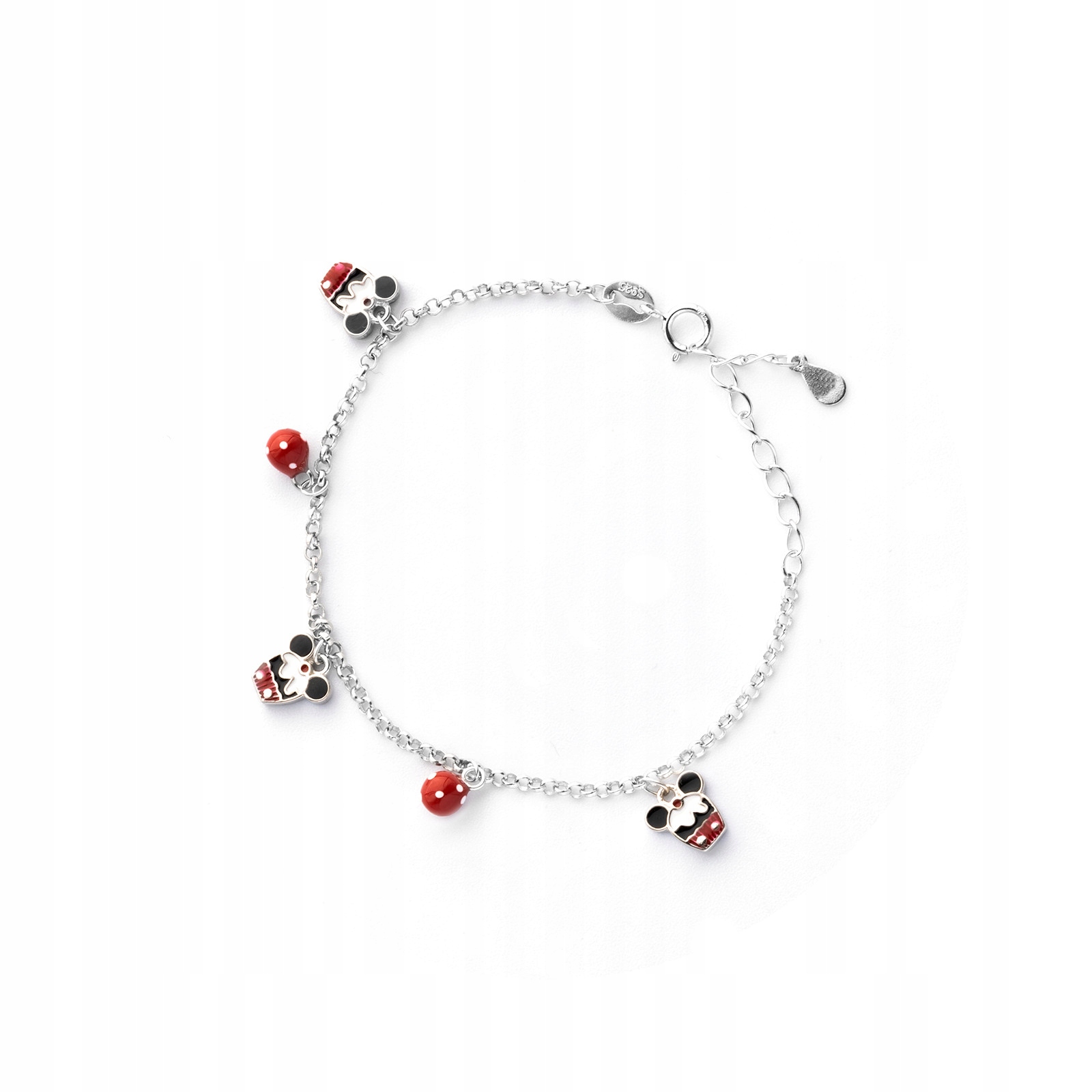 Stříbrný náramek 925 Myška Bábovky pro malé