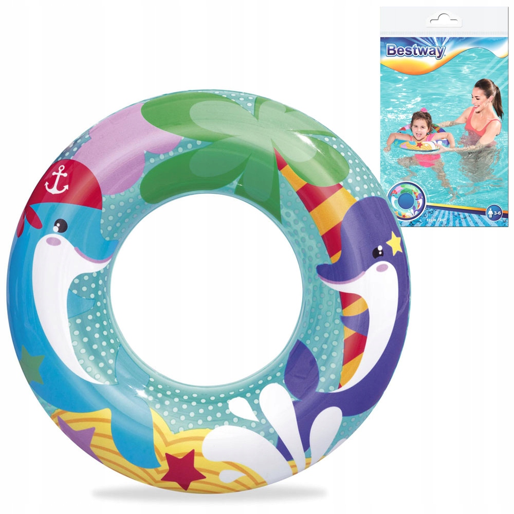 

Bestway Koło dmuchane do pływania Delfin 51c 36113