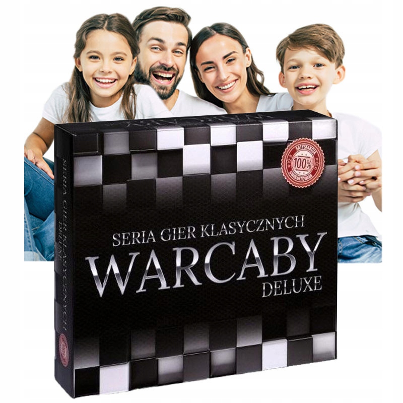 Logiczna Gra WARCABY Tradycyjna PLANSZOWA Deluxe