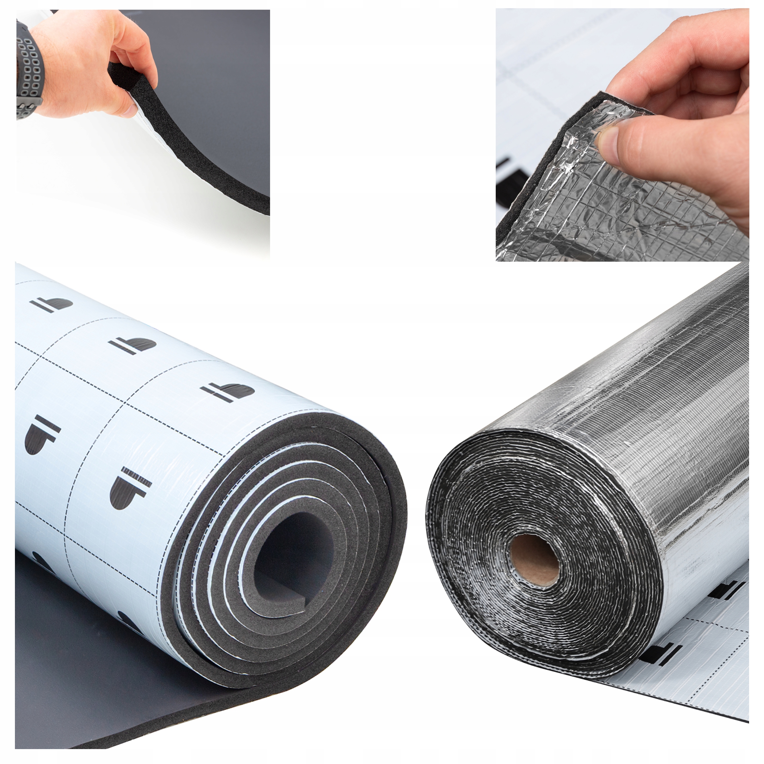 Termoizolační oteplovací rohože pro obytné vozy, parotěsná izolace s hliníkem 1 m2