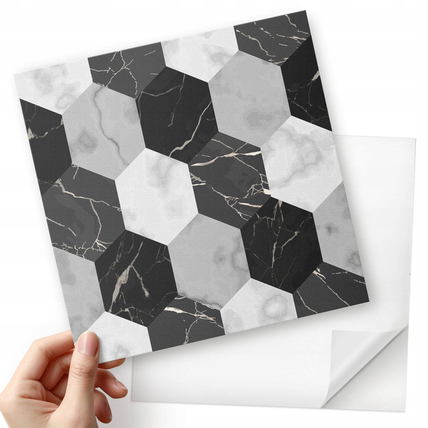 Nástěnné Pvc dlaždice Stylové hexagony na moderním pozadí 20x20x20 cm