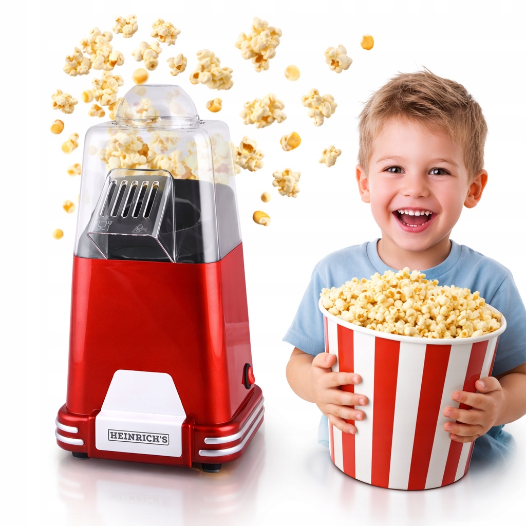 Popcornovač výrobník popcornu HEINRICH'S HPC 8331 červený 1100 W
