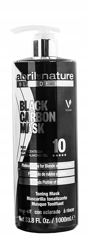 Abril Et Nature Černá Uhlíková Maska Pro Blond Vlasy 1 L