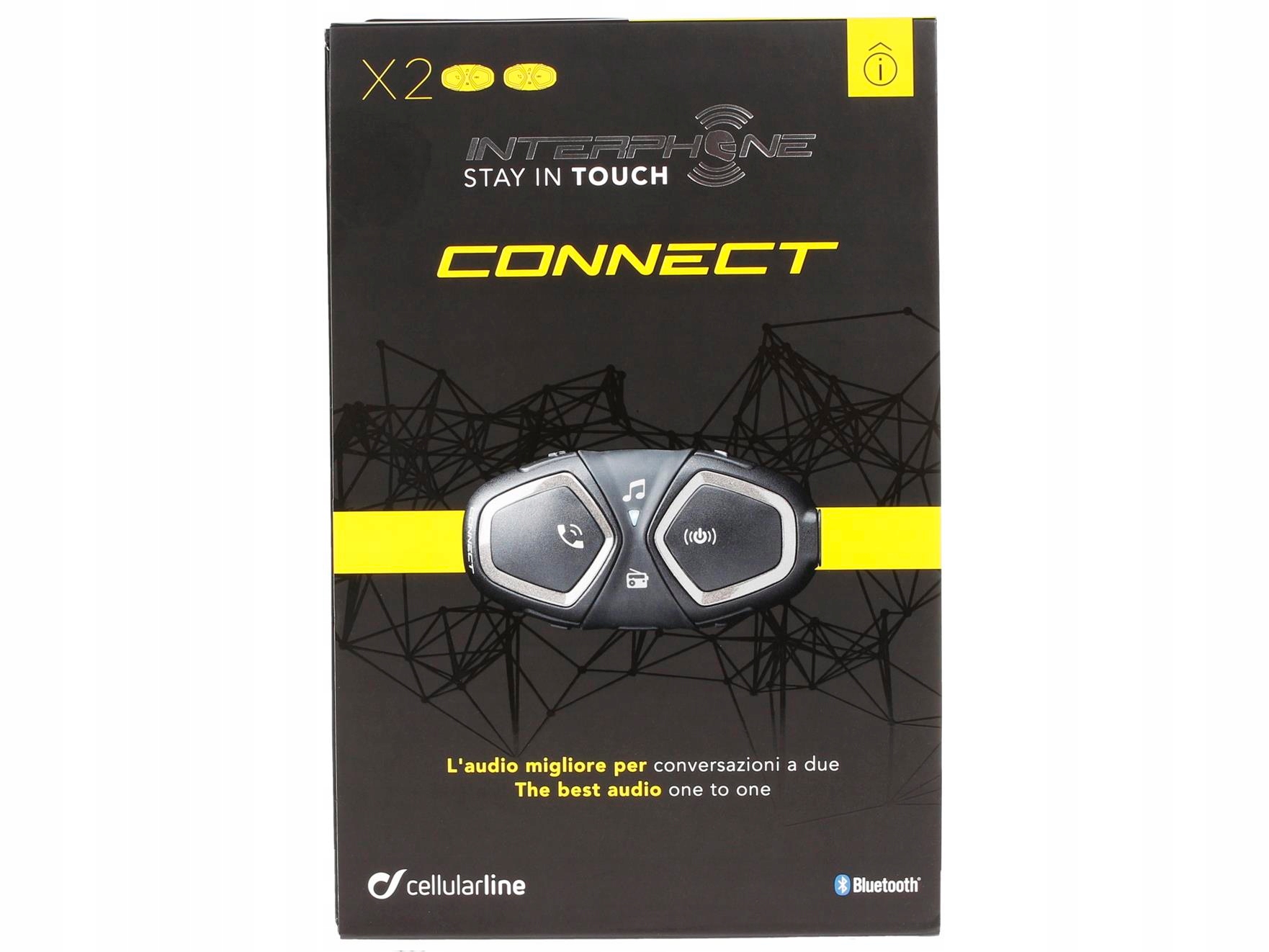 INTERKOM Cellularline INTERPHONE 2 centralki BT Base Unit Mount adhesive fastened