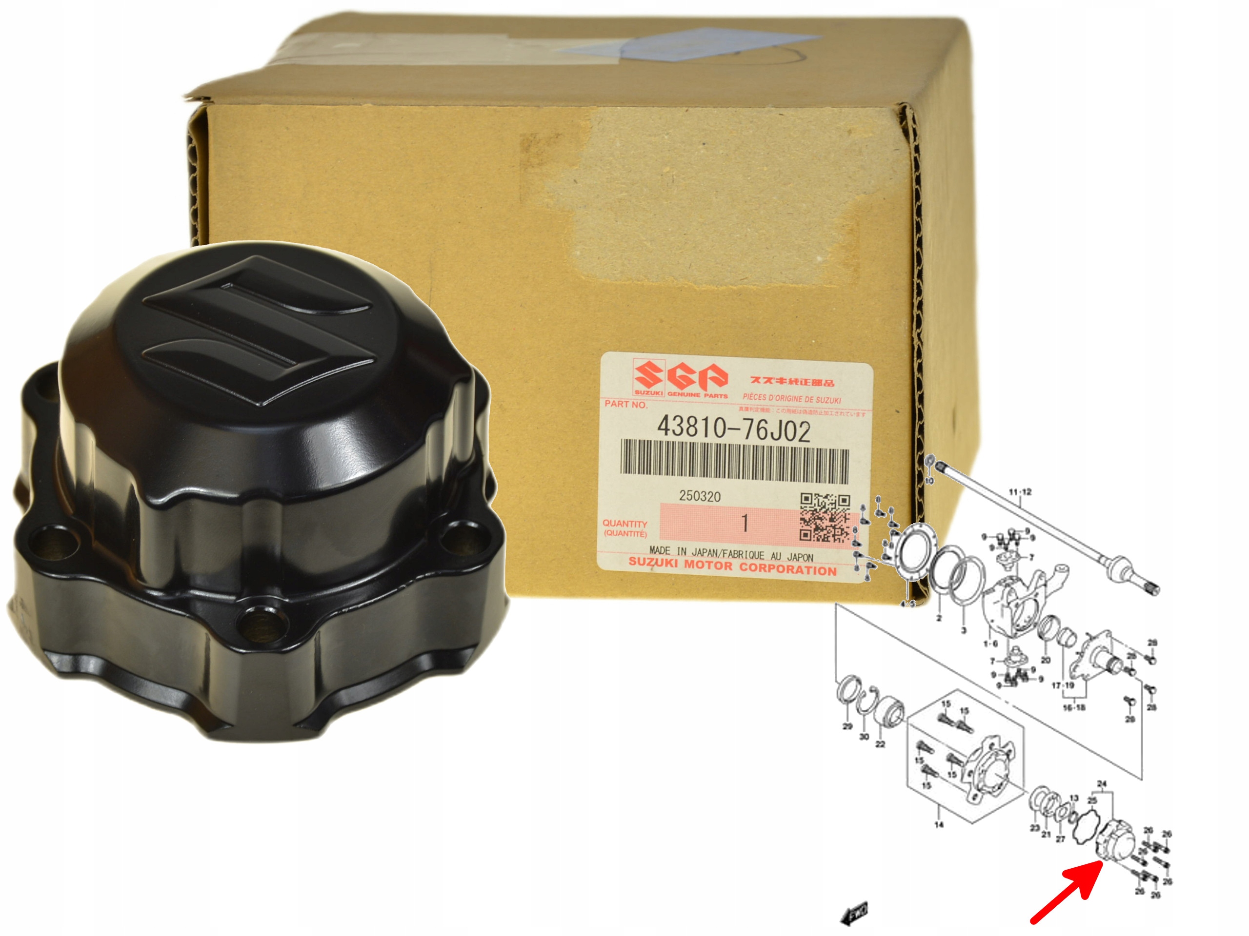 Spojka Náboje Kola 43810-76J02 Oe Suzuki Jimny 1998-2017