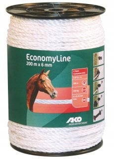 Plotová Linka Economy 200 m x 6 mm Bílá Kerbl