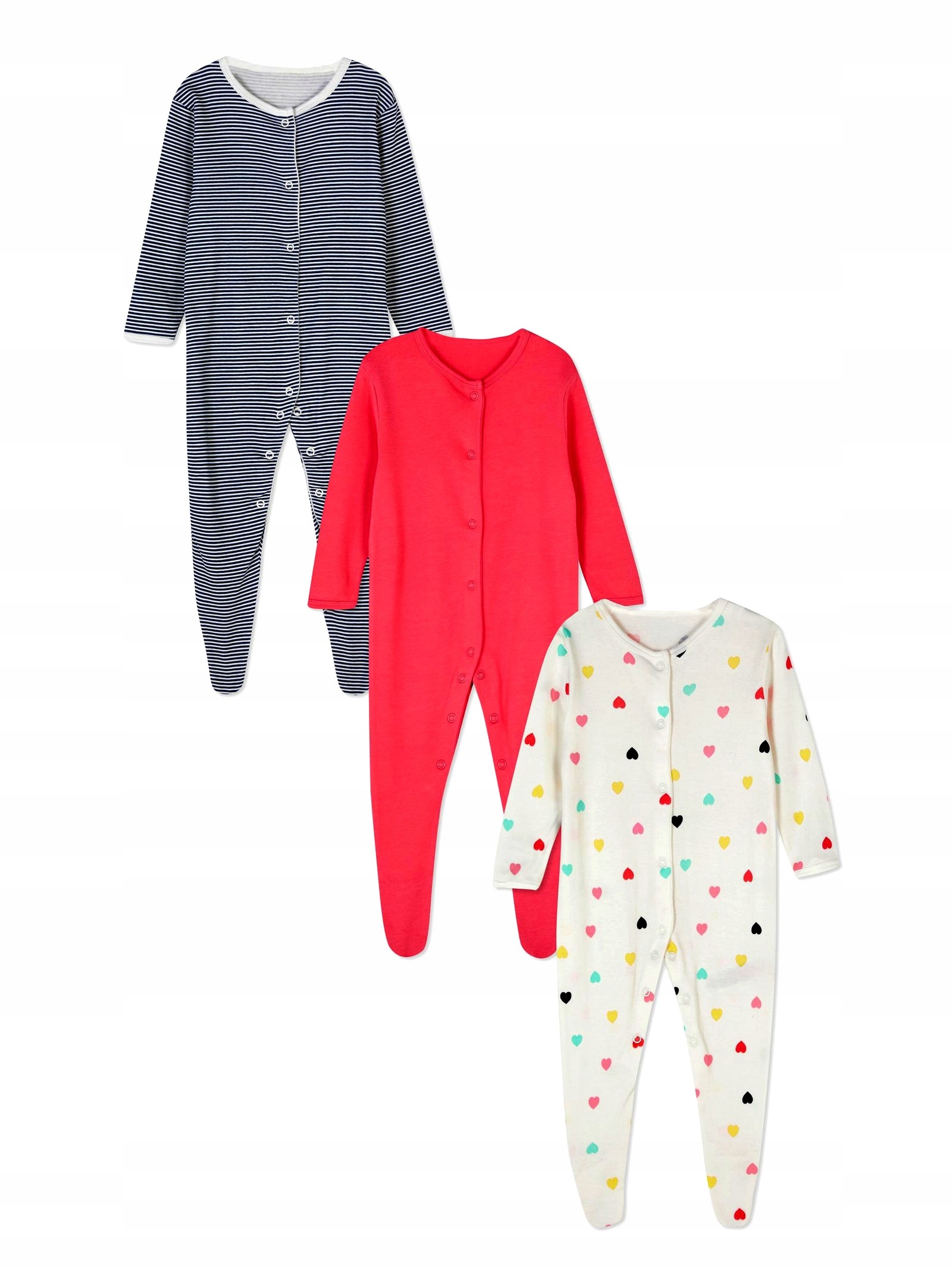 

Pajacyki pajace 3 pak Primark wcześniak 3,4 kg 50