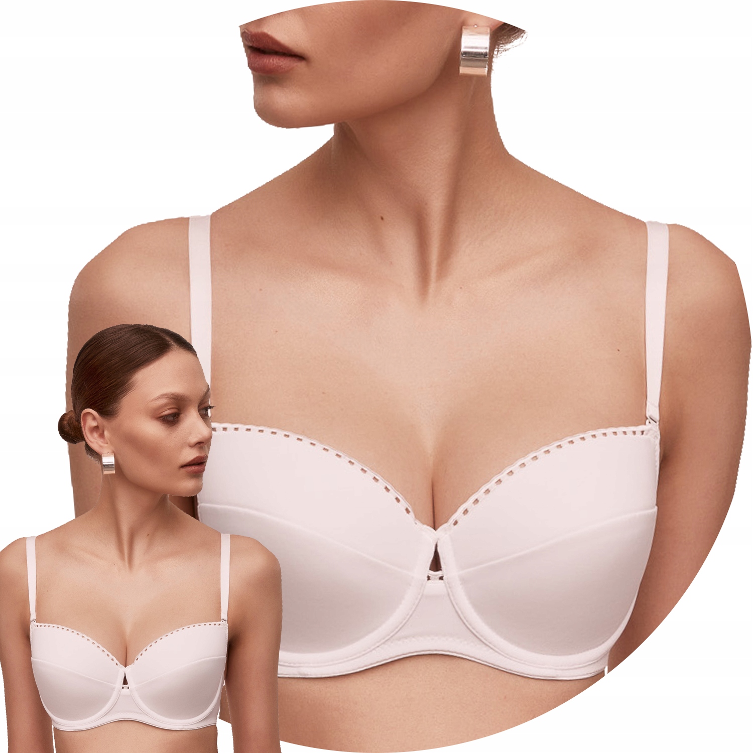 Alles Elena II U Biustonosz usztywniany biały 85B