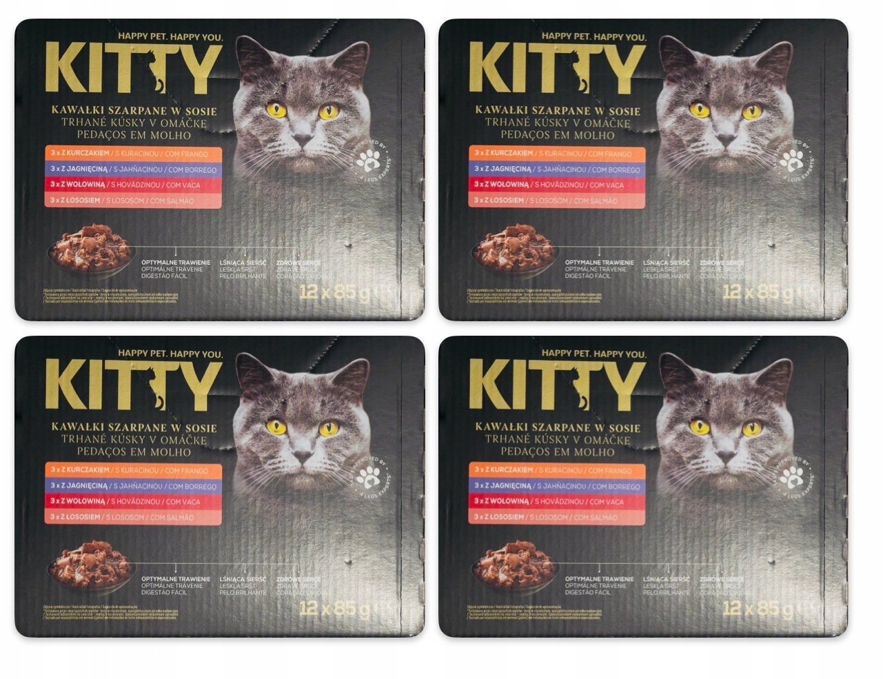 Kitty krmivo mix chutí 1,02 kg 12x85 trhané