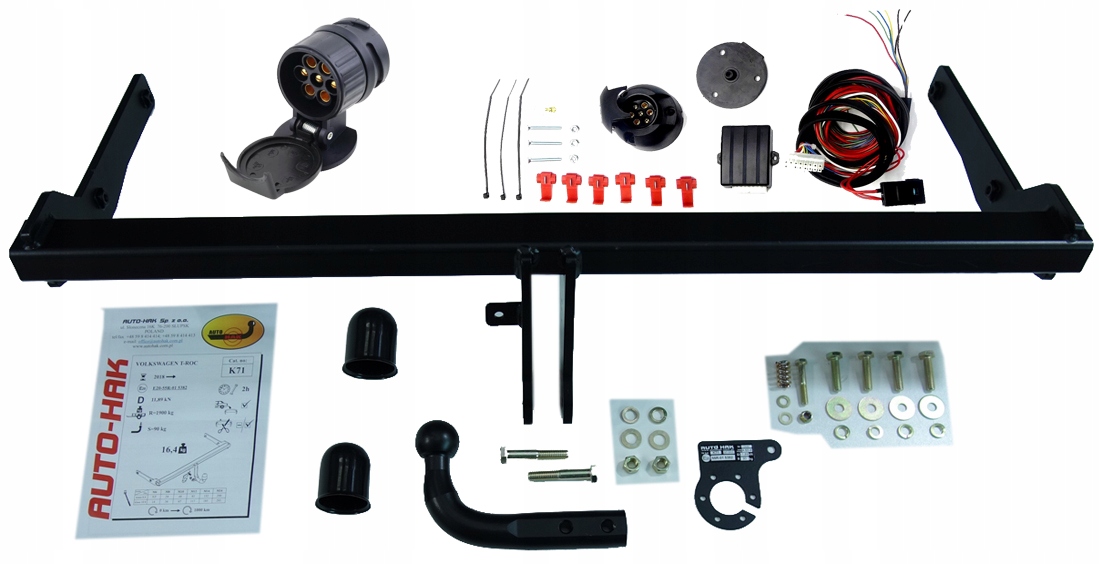 VOLKSWAGEN T-ROC VW HAK HOLOWNICZY Z MODUŁEM+7/13 Wiązka w zestawie 7 PIN