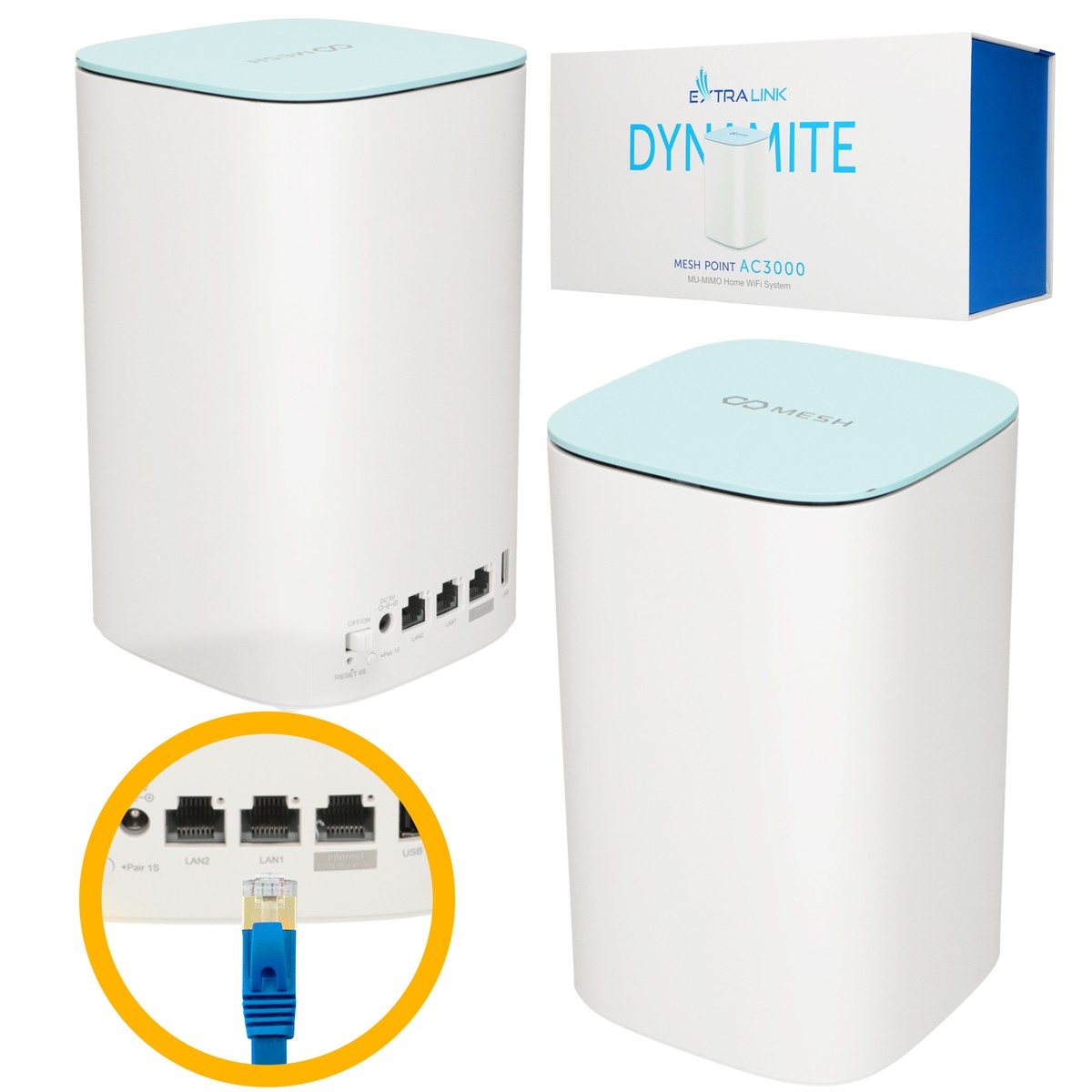 Extralink Dynamite C31 Modul pro rozšíření sítě Mesh AC3000, Mu-mimo