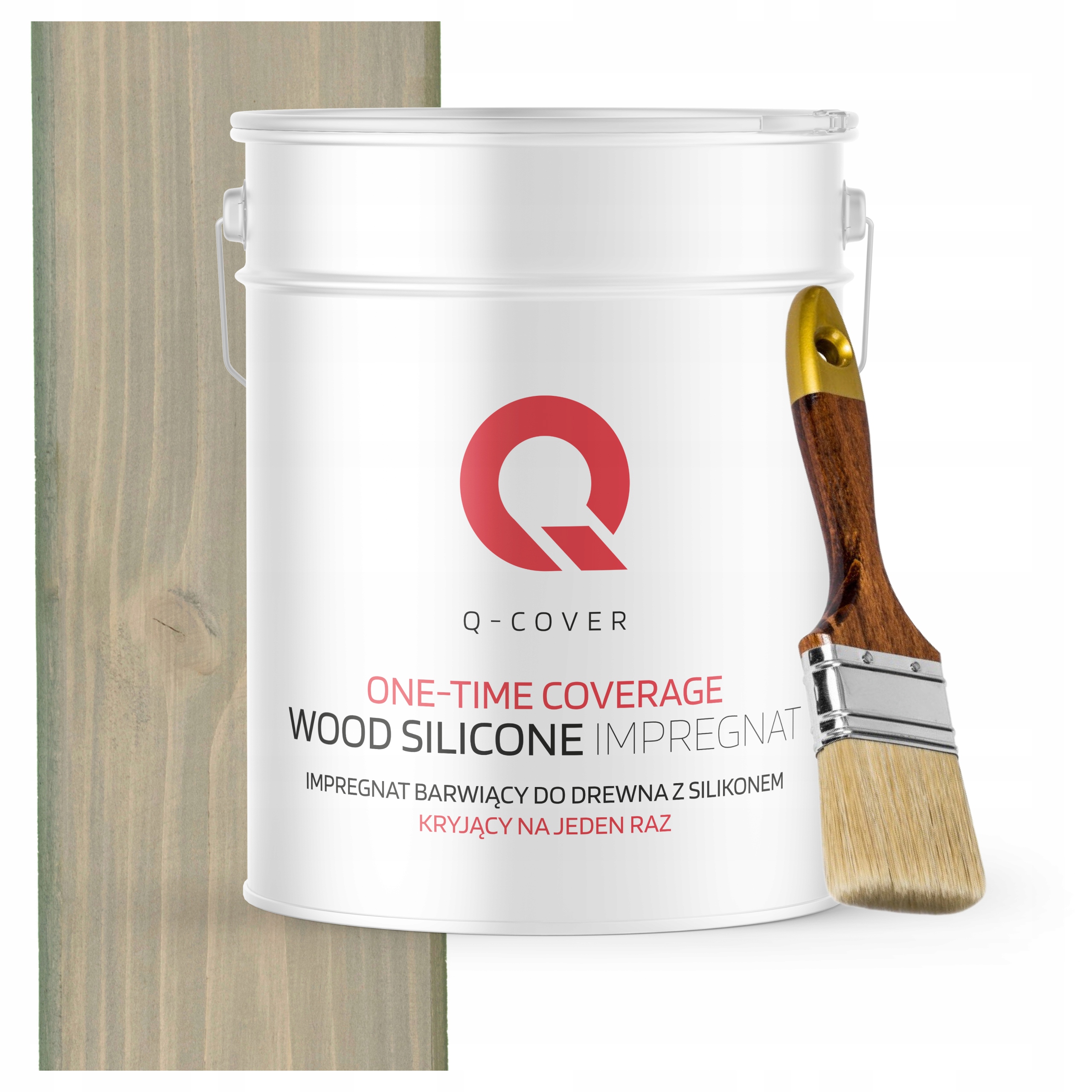 Barva Impregnát na dřevo Ochrana Barva v jednom 10L Světlá šedá Štětec