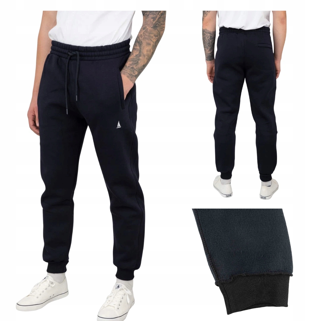 Pánské zateplené teplákové kalhoty v modré barvě se stahovacími šňůrkami Captain Mike M