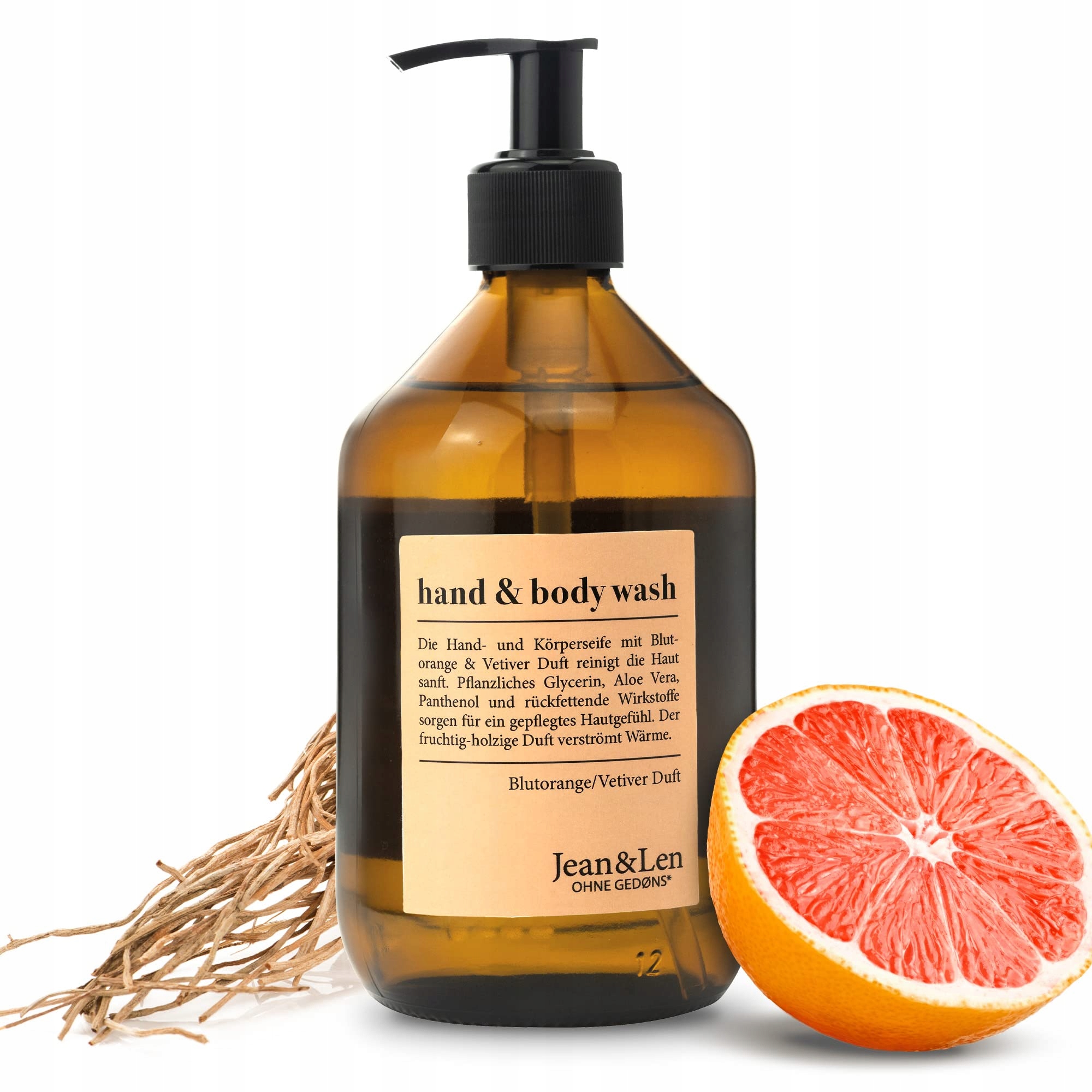 Levně Mycí prostředek na ruce a tělo Jean & Len Blood Orange Vetiver Ovocně Dřevitý
