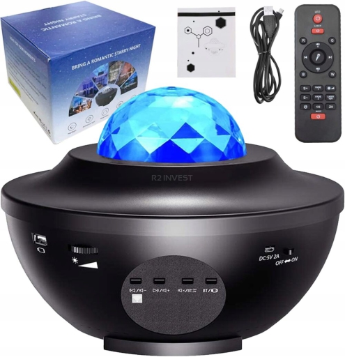 

Projektor Gwiazd Lampka Nocna Star Bluetooth+Pilot