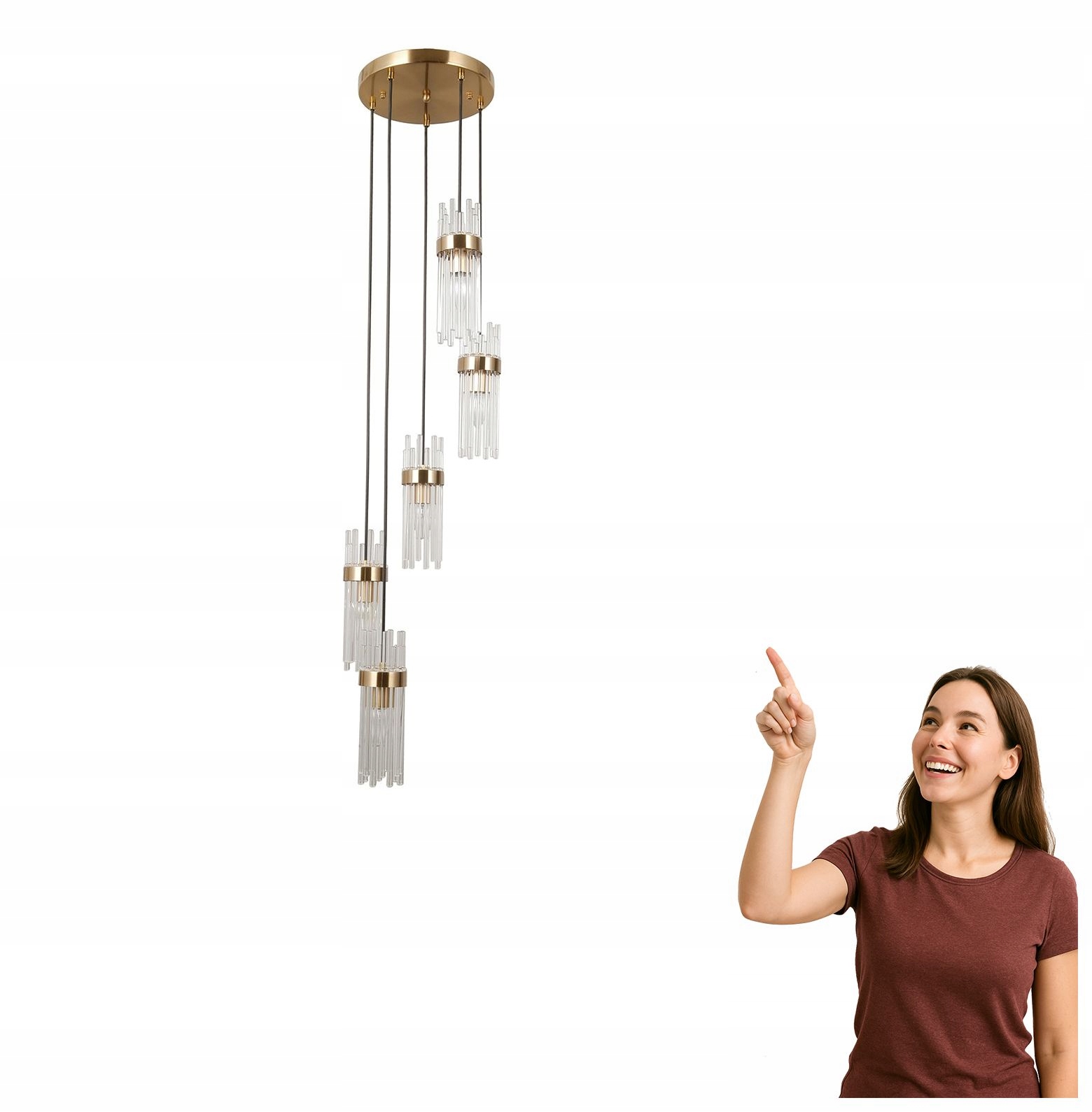 Závesná lampa Taraso PND-40760-5-HBR Italux