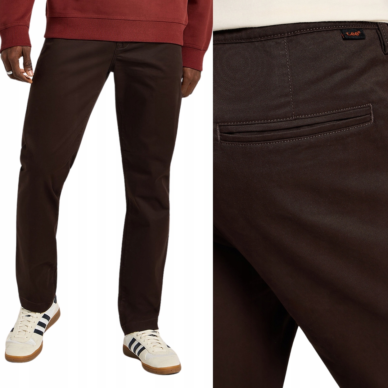 Lee Slim Chino přiléhavé bavlněné látkové kalhoty chinosy W30 L32